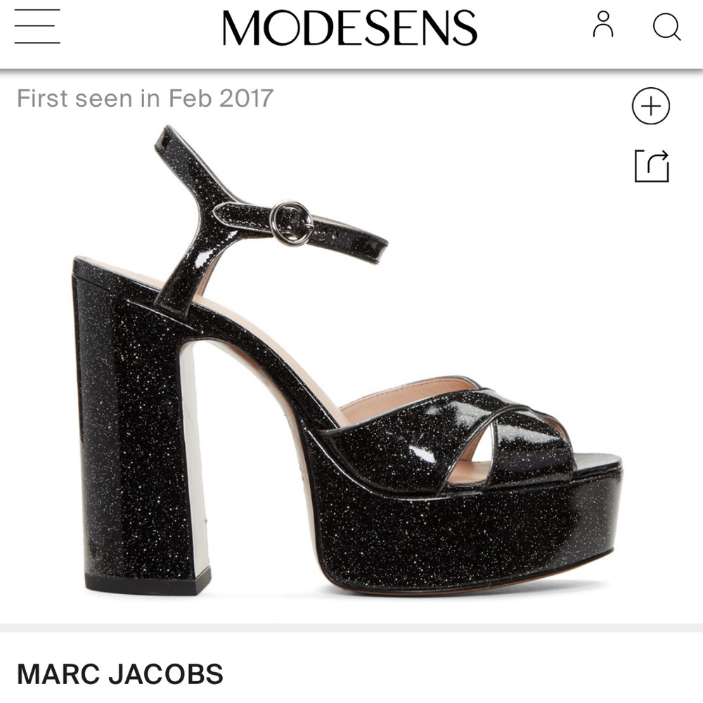 Marc Jacobs Platform Chunky Black Heels